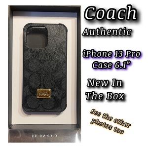 NITB Auth. Coach Case for iPhone 13 Pro 6.1” grey&black